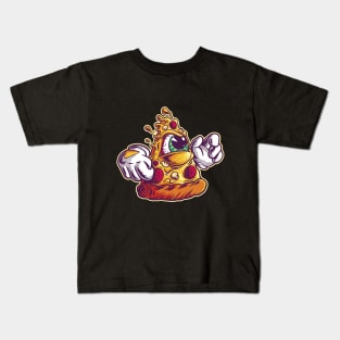 Angry Pizza Food Lover Kids T-Shirt